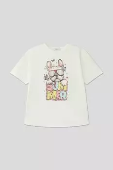 Футболка хлопковая с принтом Choupette