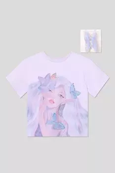 Футболка хлопковая с принтом Choupette