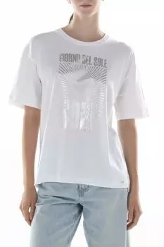 Футболка хлопковая с принтом Cinque