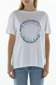 Футболка хлопковая с принтом Comma