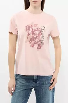 Футболка хлопковая с принтом Comma