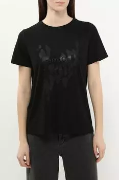 Футболка хлопковая с принтом Comma