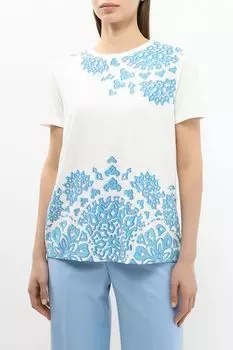 Футболка хлопковая с принтом Comma