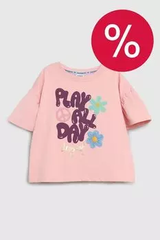 Футболка хлопковая с принтом Desigual