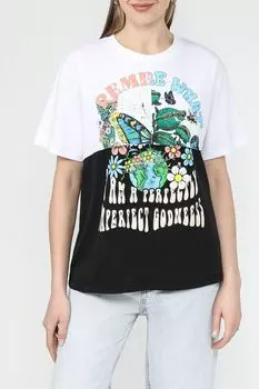 Футболка хлопковая с принтом Desigual