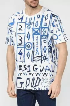 Футболка хлопковая с принтом Desigual