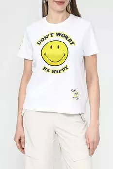 Футболка хлопковая с принтом Desigual