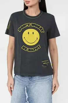 Футболка хлопковая с принтом Desigual