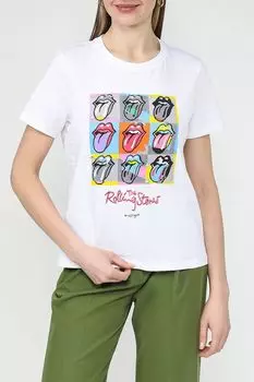 Футболка хлопковая с принтом Desigual