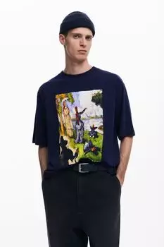 Футболка хлопковая с принтом Desigual