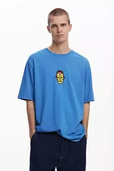 Футболка хлопковая с принтом Desigual