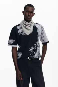 Футболка хлопковая с принтом Desigual