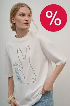 Футболка хлопковая с принтом DREAMS by Alena Akhmadullina