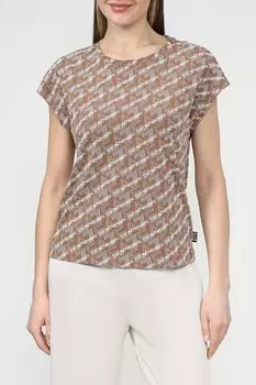 Футболка хлопковая с принтом Ea7