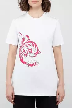 Футболка хлопковая с принтом ELEGANZZA