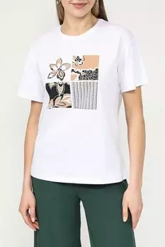 Футболка хлопковая с принтом Emme Marella