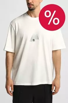 Футболка хлопковая с принтом Exchange Armani