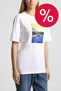 Футболка хлопковая с принтом Exchange Armani