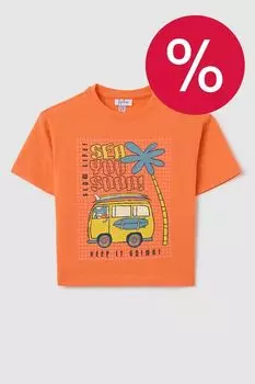 Футболка хлопковая с принтом Fagottino