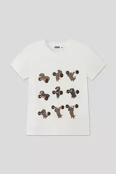 Футболка хлопковая с принтом GIOCO