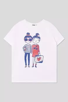 Футболка хлопковая с принтом GIOCO