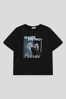 Футболка хлопковая с принтом GIOCO