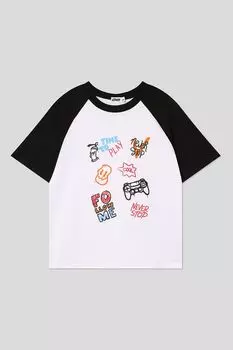 Футболка хлопковая с принтом GIOCO