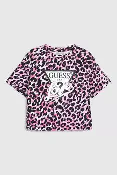 Футболка хлопковая с принтом Guess