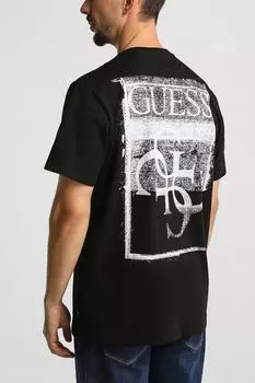 Футболка хлопковая с принтом Guess