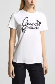 Футболка хлопковая с принтом Guess