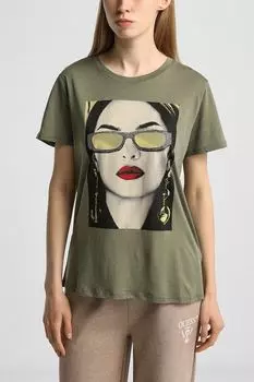 Футболка хлопковая с принтом Guess