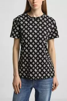 Футболка хлопковая с принтом Guess