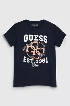Футболка хлопковая с принтом Guess