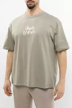 Футболка хлопковая с принтом Guess