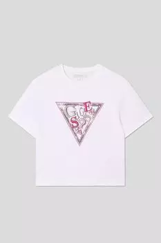 Футболка хлопковая с принтом Guess