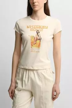 Футболка хлопковая с принтом Guess