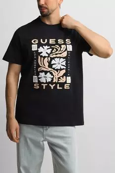Футболка хлопковая с принтом Guess