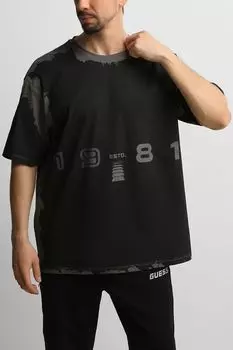 Футболка хлопковая с принтом Guess