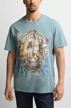 Футболка хлопковая с принтом Guess