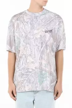 Футболка хлопковая с принтом Guess Jeans