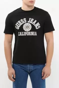 Футболка хлопковая с принтом Guess Jeans