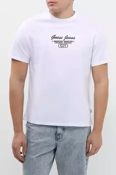 Футболка хлопковая с принтом Guess Jeans