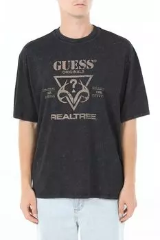 Футболка хлопковая с принтом Guess Jeans