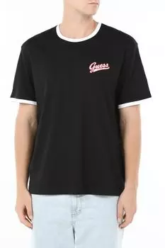 Футболка хлопковая с принтом Guess Jeans