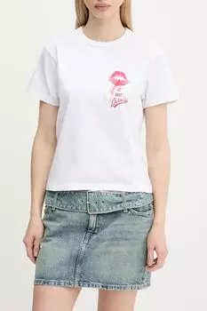 Футболка хлопковая с принтом HUGO