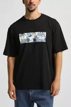 Футболка хлопковая с принтом HUGO