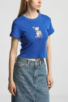 Футболка хлопковая с принтом HUGO