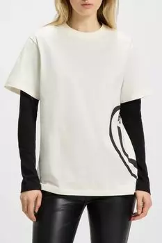 Футболка хлопковая с принтом HUGO