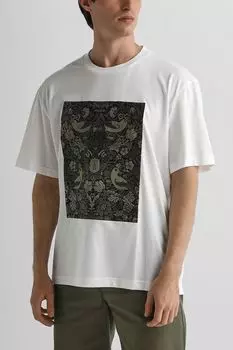 Футболка хлопковая с принтом HUGO