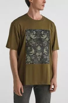 Футболка хлопковая с принтом HUGO